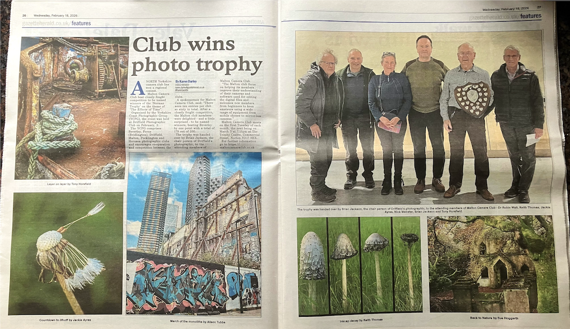 Malton Camera Club winners of the Norman Trophy 2026